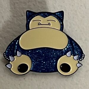 Pokemon Snorlax Glitter Hat Pin Pin Hats Shiny Blue Hat Pins Streetwear Pokie